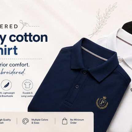 Collection image for: Embroidered Pure Poly cotton T-shirt
