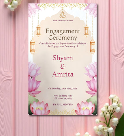 Engagement Ceremony Invitation Card