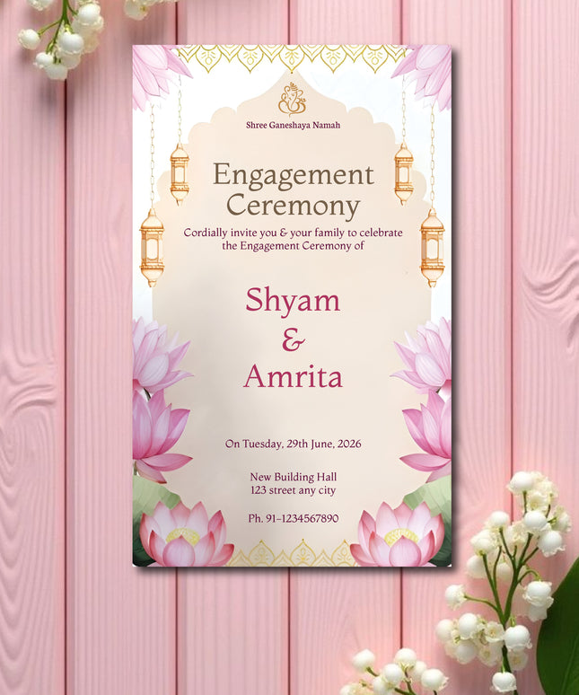 Engagement Ceremony Invitation Card