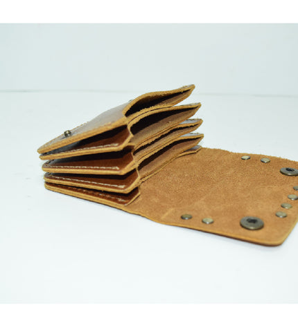 Multi Button Brown Wallet