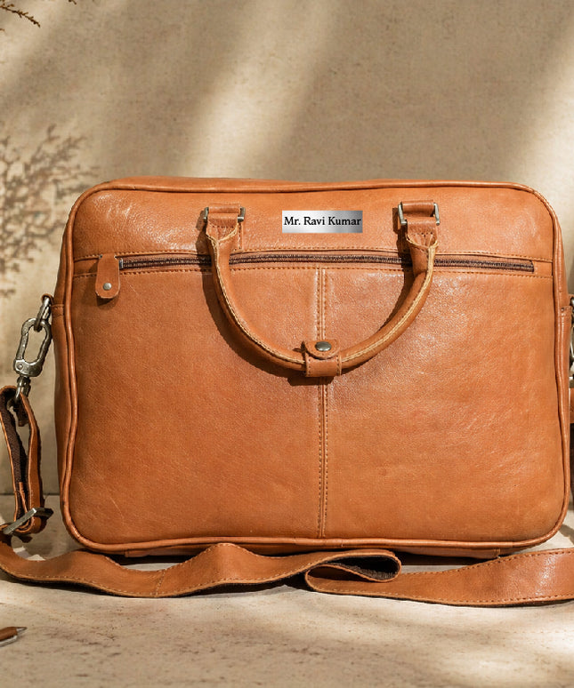 Tan Laptop Bag