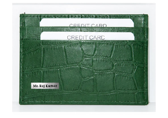 Croco Card Holder - Green