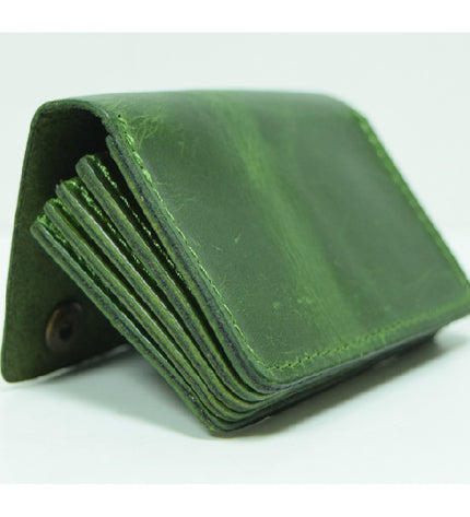 Two Button Green Wallet