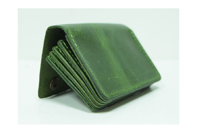 Two Button Green Wallet