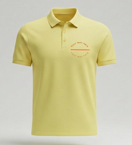 Yellow Polo T-Shirt Template