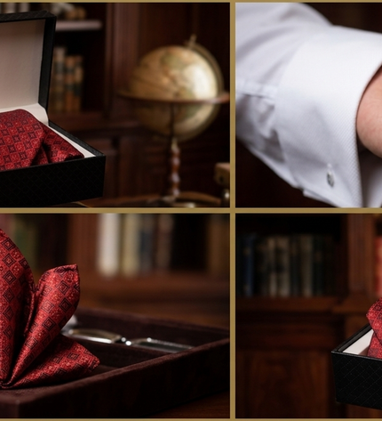 Neck Tie Gift Set-Maroon