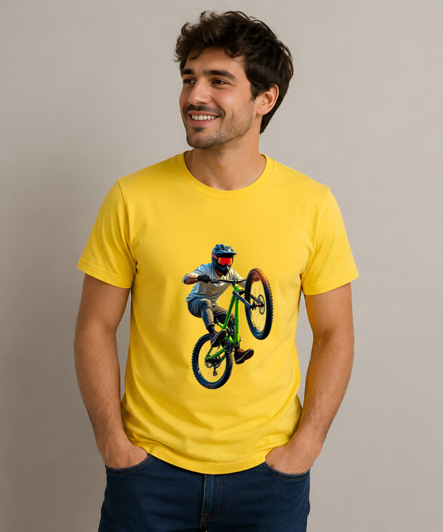 Round Neck Dry-fit Polyester t shirt-Yellow