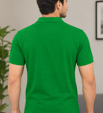 Embroidered Unisex Polo T-Shirt - Green