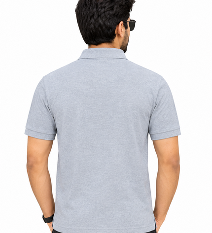 UCB Polo Melange Grey Pure Cotton T- Shirt