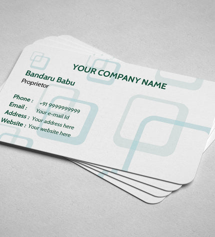 Round Corner Business card -Front Only