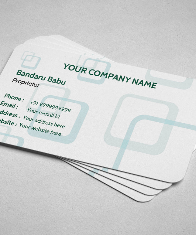 Round Corner Business card -Front Only