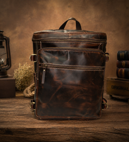 Brown Pure Leather bagpack