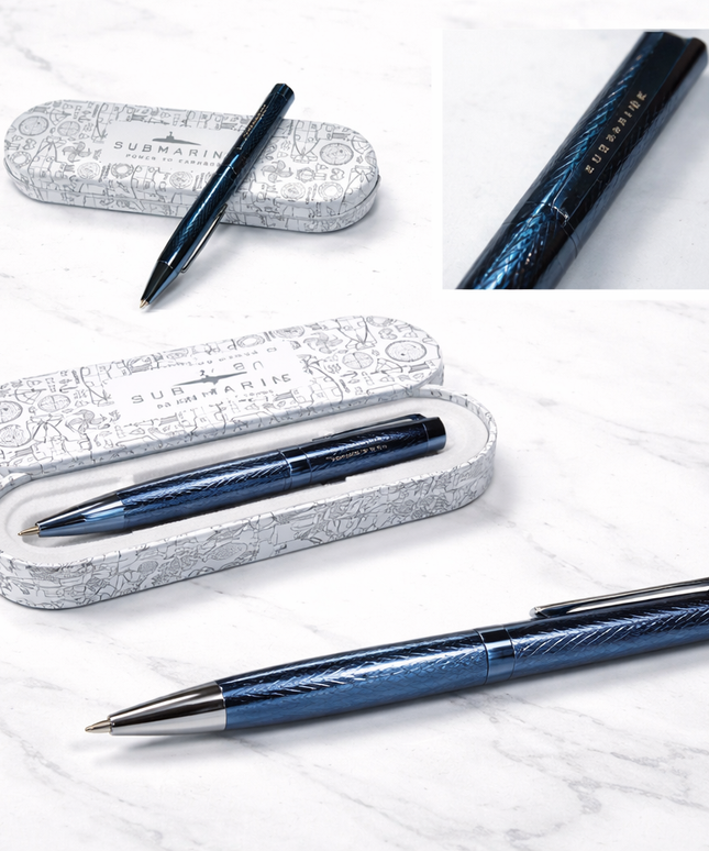 Submarine Blue Stripes Ball Pen