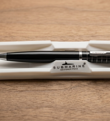 Submarine Engraved Black Lining Ball Pen