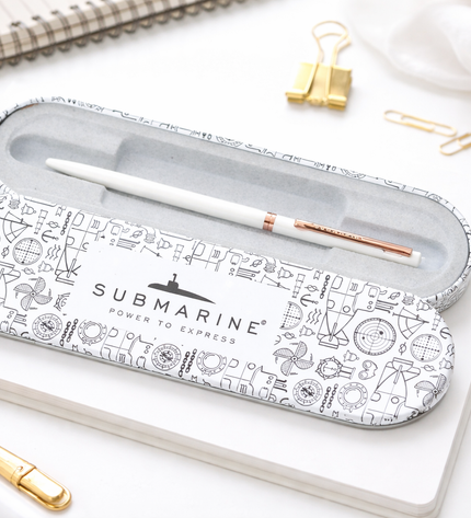 Submarine Slim White ball pen