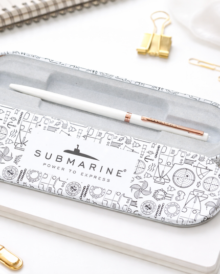 Submarine Slim White ball pen