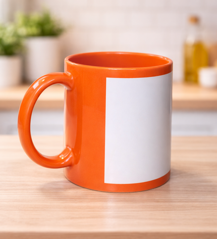 Sublimation orange Patch Mug