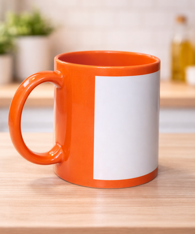 Sublimation orange Patch Mug