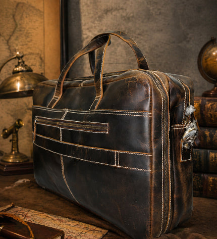Dual Colour Vintage look Laptop Bag