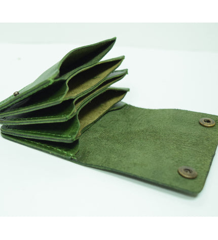 Two Button Green Wallet