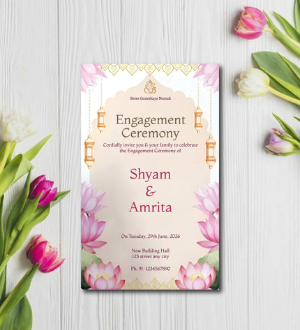 Engagement Ceremony Invitation Card