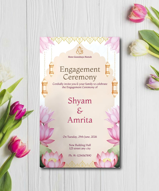 Engagement Ceremony Invitation Card