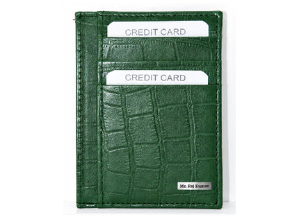 Croco Card Holder - Green