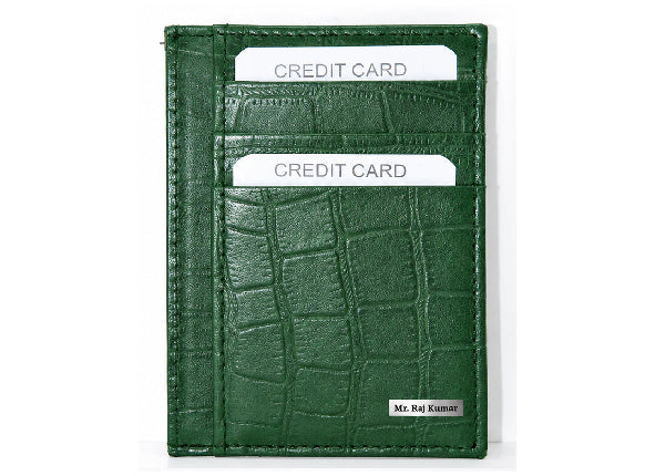 Croco Card Holder - Green