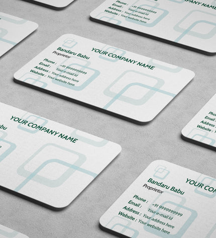 Round Corner Business card -Front Only