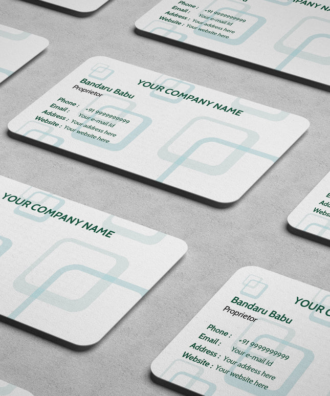 Round Corner Business card -Front Only