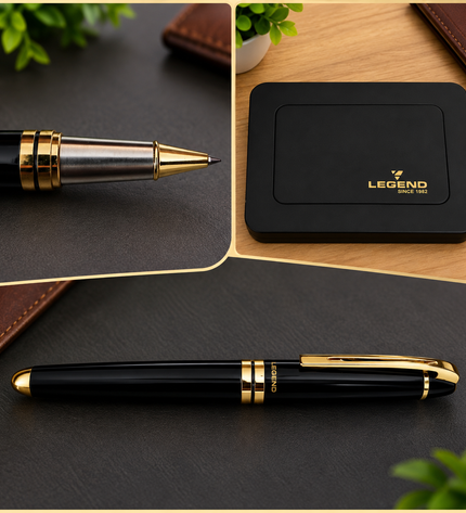 Legend Ambient Imperial Black GT Roller Pen and Ball Pen Combo Set