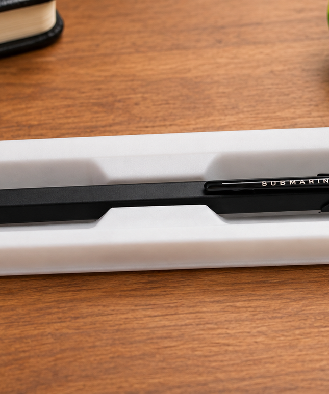 Submarine Engraved Caran Black Ball Pen