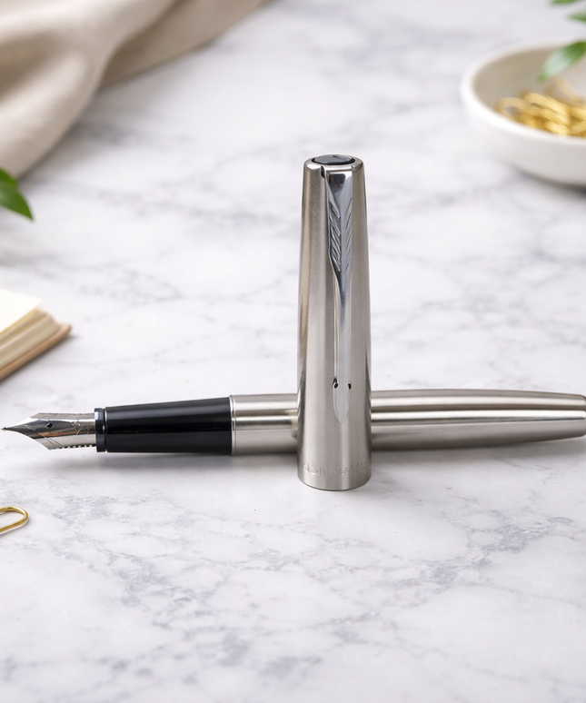 Parker Frontier Steel Fountain Pen CT
