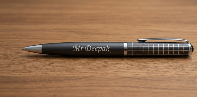 Submarine Engraved Black Lining Ball Pen