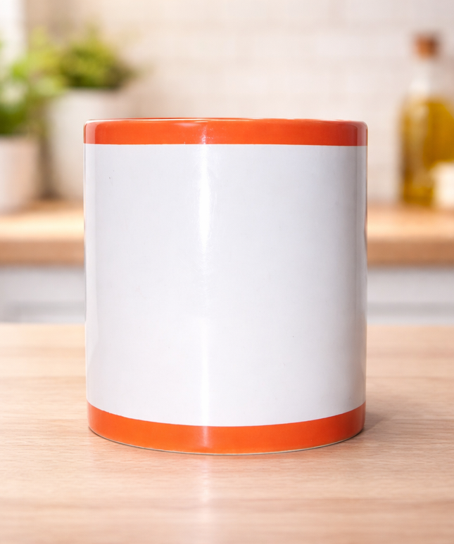 Sublimation orange Patch Mug