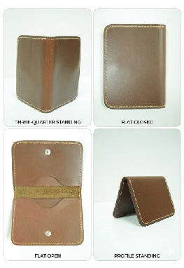 Two Button Brown Wallet