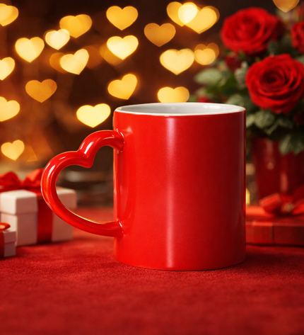 Red Heart Magic Mug