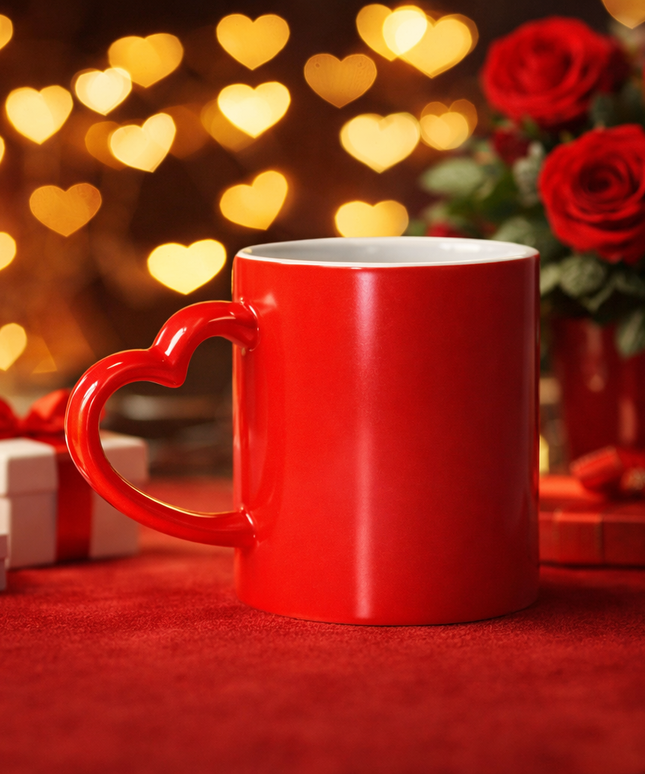 Red Heart Magic Mug