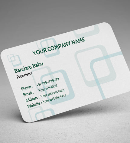 Round Corner Business card -Front Only