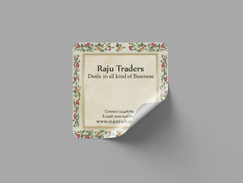 Custom square sticker printing for business branding – PrintVenue India