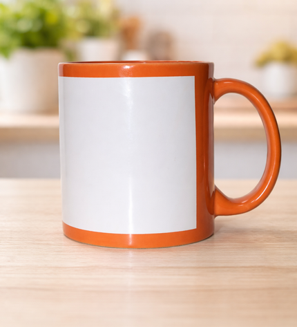 Sublimation orange Patch Mug