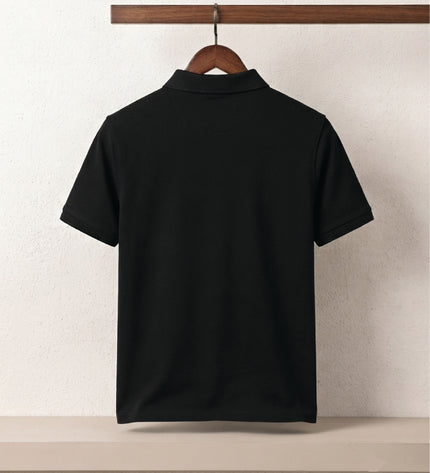 Embroidered Unisex Polo T-Shirt - Black