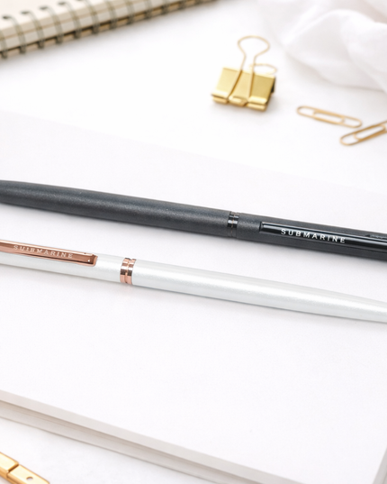 Submarine Slim White ball pen