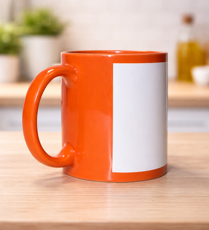 Sublimation orange Patch Mug