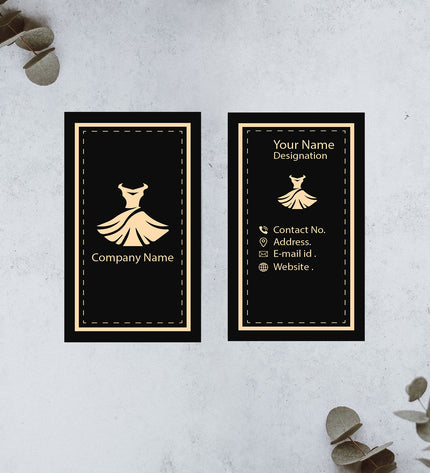 Vertical bussines card-front back boutique