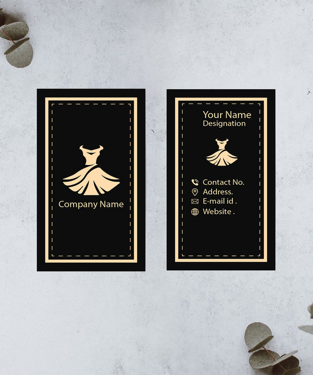 Vertical bussines card-front back boutique