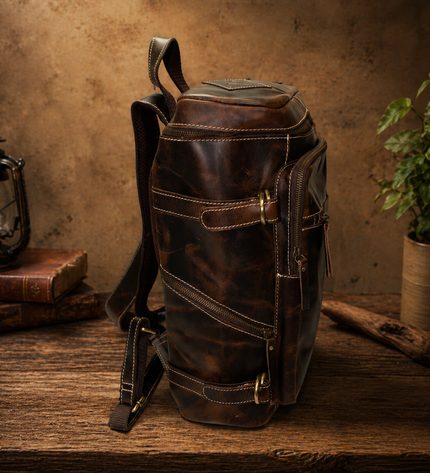 Brown Pure Leather bagpack