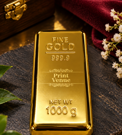 Personalized Engraved Gold Biscuit Paper Weight