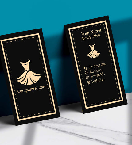 Vertical bussines card-front back boutique