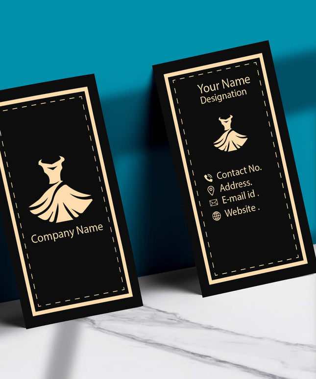 Vertical bussines card-front back boutique